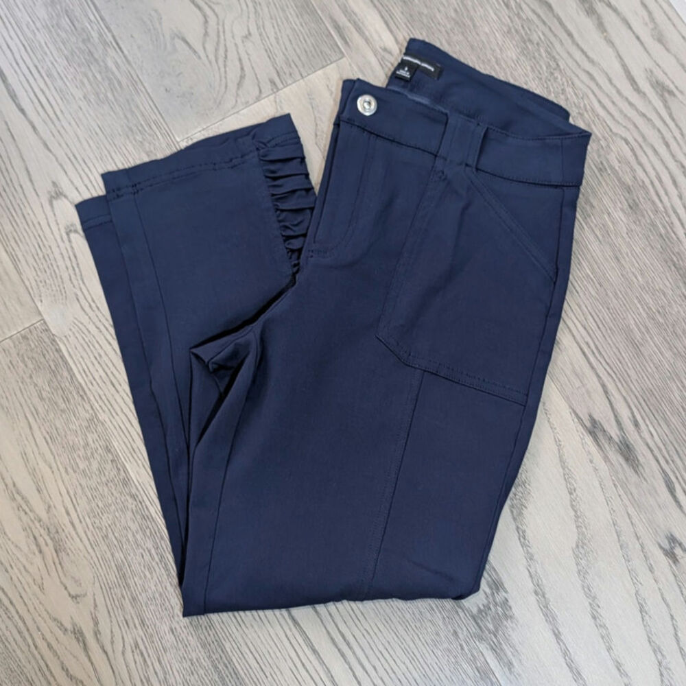 NWT Inc International Concepts Skinny Leg Curvy Crop Blue Dress Pants Size 8